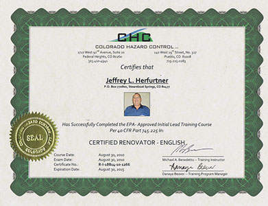 Certified Hazard Control Technician (CHC)-Master Plumber and Heating Specialist